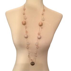 Gold tone beaded necklace NWOT